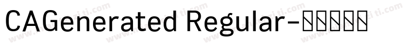 CAGenerated Regular字体转换